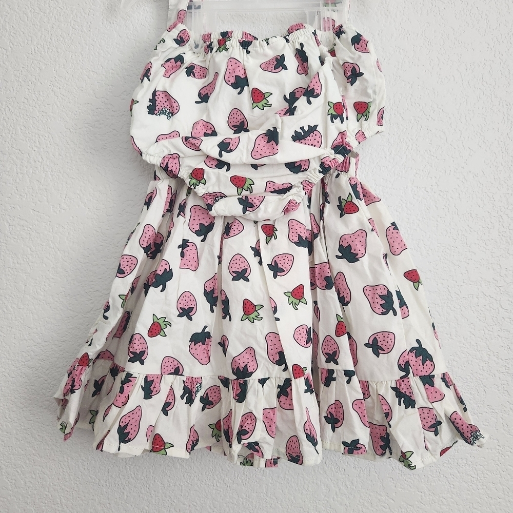 Toddler‎ sundress bundle (2) strawberry & sloths 3T - Picture 6 of 9
